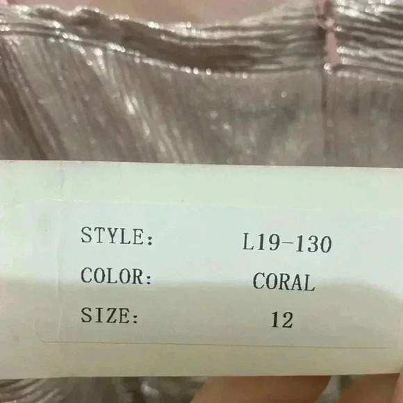 Rene Ruiz Collection Strapless Metallic Gown Size 12 - Picture 6 of 8